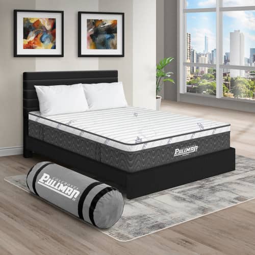 Colchón Rollpack Euro U + Cama Leo + Almohada