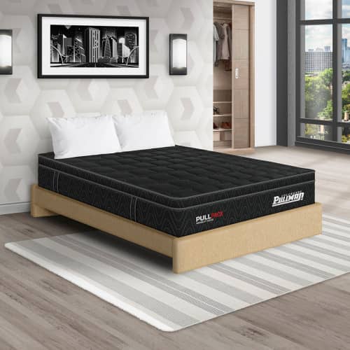 Colchón Pullpack Euro U + Base Cama + Almohada