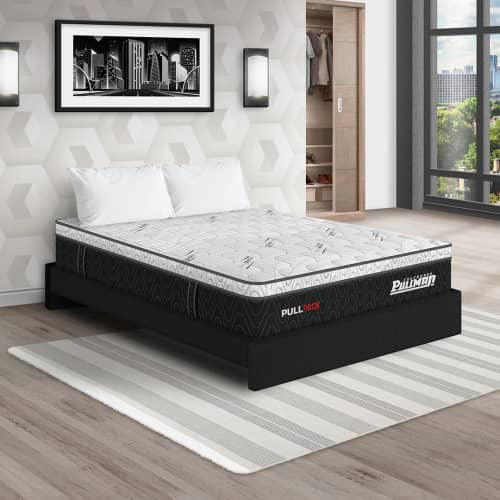 Colchón Pullpack Euro U + Base Cama + Almohada