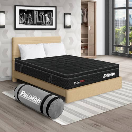 Colchón Pullpack Euro U + Cama Leo + Almohada