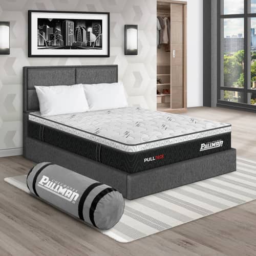 Colchón Pullpack Euro U + Cama Firenze + Almohada