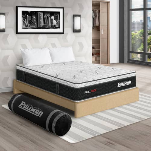 Colchón Pullpack Euro + Base Cama + Almohada