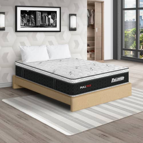 Colchón Pullpack Euro + Base Cama + Almohada