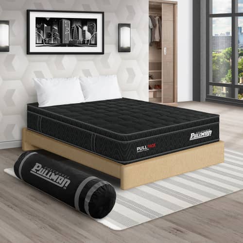 Colchón Pullpack Euro + Base Cama + Almohada