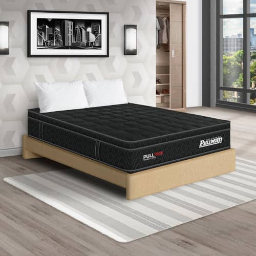 Colchón Pullpack Euro + Base Cama + Almohada