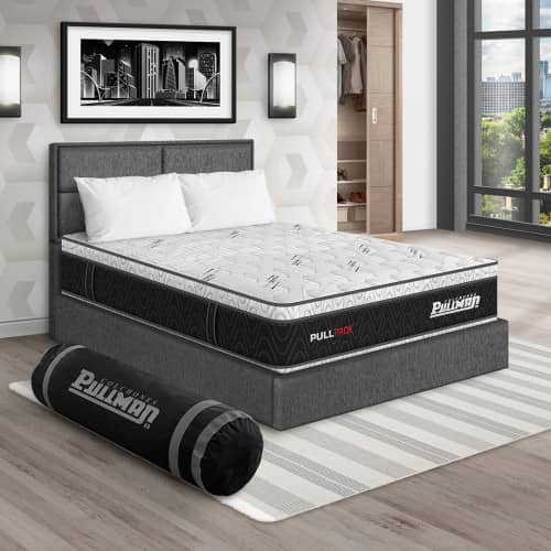 Colchón Pullpack Euro + Cama Firenze + Almohada