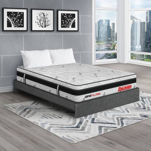 Colchón Superpullman Euro U + Base Cama + Almohada
