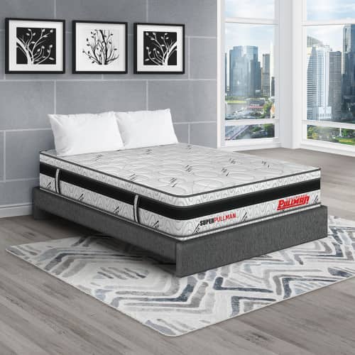 Colchón Superpullman Euro + Base Cama + Almohada