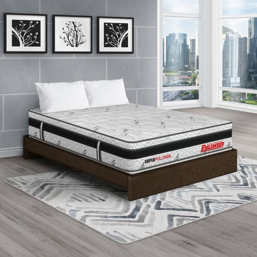 Colchón Superpullman Euro + Base Cama + Almohada