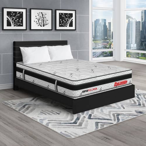 Colchón Superpullman Euro + Cama Leo + Almohada