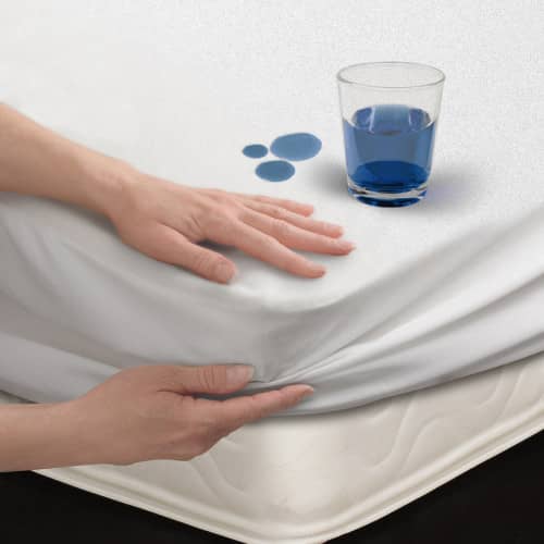 Combo Protector Impermeable + Jgo de Sábanas Disperso