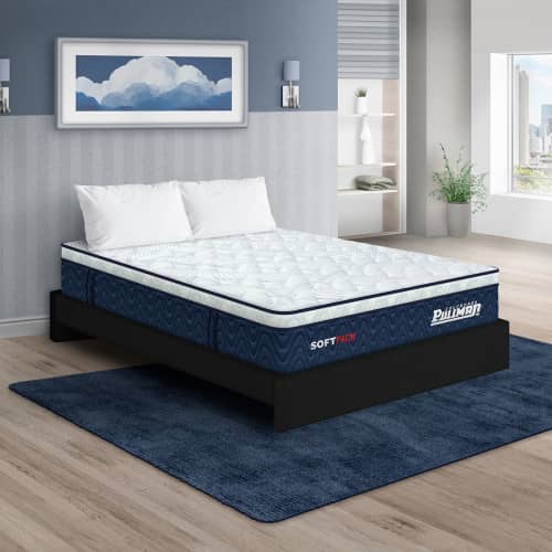 Colchón Softpack + Base Cama + Almohada