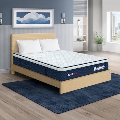 Colchón Softpack + Cama Leo + Almohada