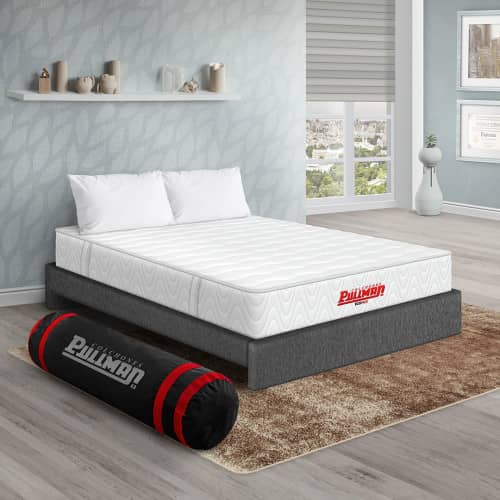 Colchón Ecopack + Base Cama + Almohada