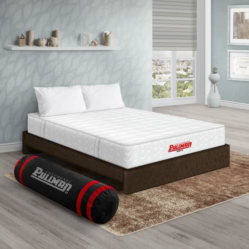 Colchón Ecopack + Base Cama + Almohada