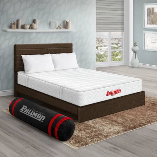 Colchón Ecopack + Cama Leo + Almohada