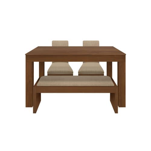 Juego de Comedor 4P (140) Italia Danny 2 Sillas 1 Banca