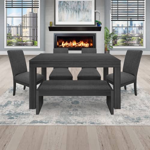 Juego de Comedor 6P (140) Italia Danny 4 Sillas 1 Banca