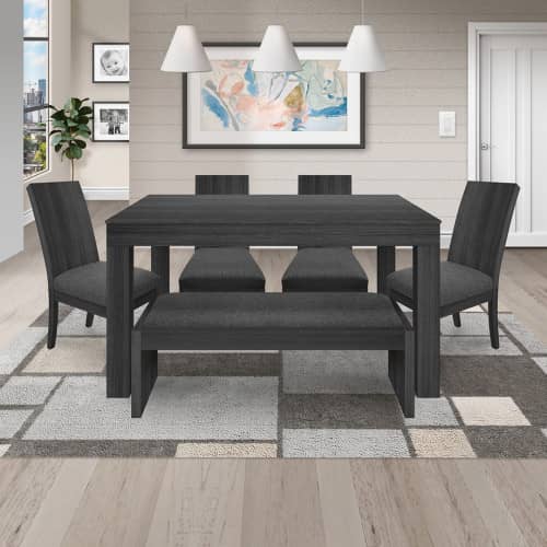 Juego de Comedor 6P (140) Italia Nicky 4 Sillas 1 Banca