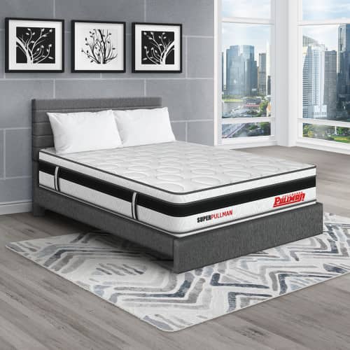 Colchón Superpullman Euro Clásico + Cama Leo + Almohada