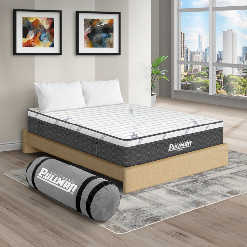 Colchón Rollpack Euro U + Base Cama + Almohada