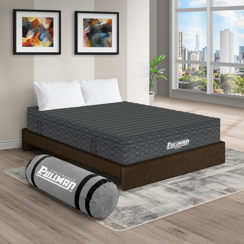Colchón Rollpack Euro U + Base Cama + Almohada