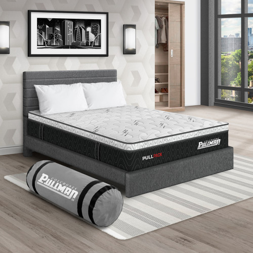 Colchón Pullpack Euro U + Cama Leo + Almohada