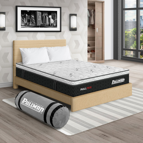 Colchón Pullpack Euro U + Cama Leo + Almohada