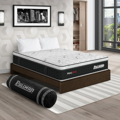Colchón Pullpack Euro + Base Cama + Almohada
