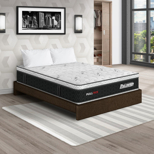 Colchón Pullpack Euro + Base Cama + Almohada