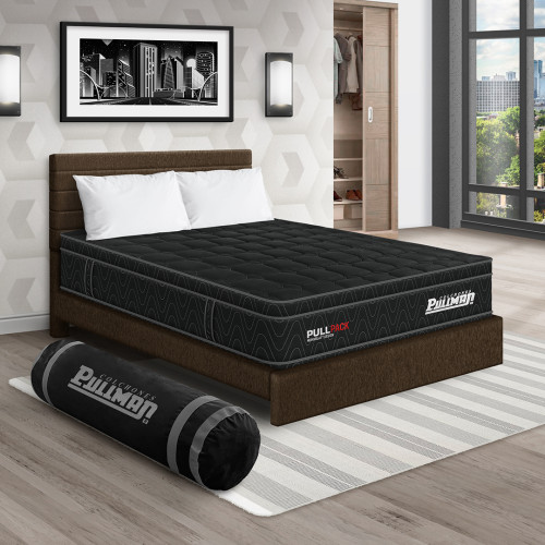 Colchón Pullpack Euro + Cama Leo + Almohada