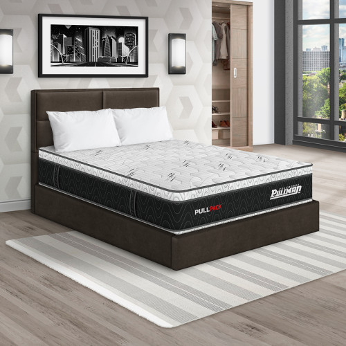 Colchón Pullpack Euro + Cama Firenze + Almohada