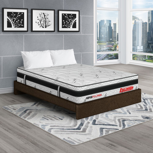 Colchón Superpullman Euro U + Base Cama + Almohada