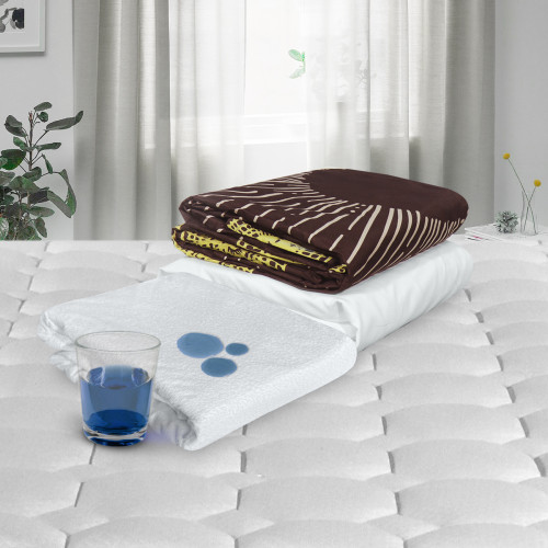 Combo Protector Impermeable + Jgo de Sábanas Disperso