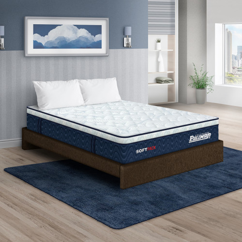 Colchón Softpack + Base Cama + Almohada