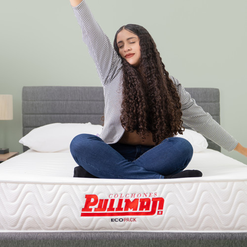 Colchón Ecopack + Base Cama + Almohada