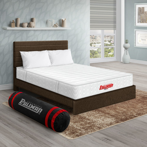 Colchón Ecopack + Cama Leo + Almohada