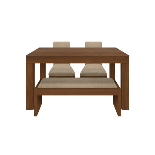 Juego de Comedor 4P (140) Italia Danny 2 Sillas 1 Banca