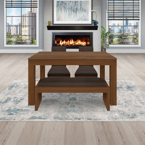 Juego de Comedor 4P (140) Italia Danny 2 Sillas 1 Banca