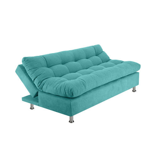 Combo Sofá Cama Comfort + Poltrona Mónaco + Mesa de Centro Italia + Tapete Deco Mediano