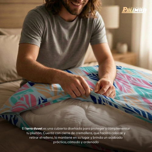 Juego Forro Duvet Sábana Disperso