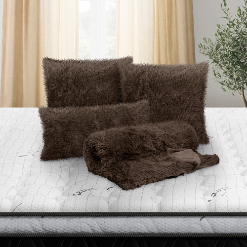 Combo Cobija Fluffy + 2 Cojines Fluffy 55x55 + Cojín Fluffy 30x60