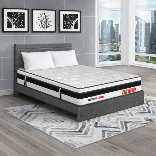 Colchón Superpullman Euro U Clásico + Cama Leo + Almohada