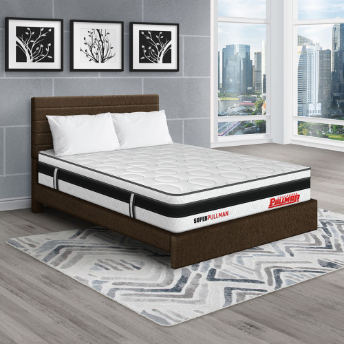 Colchón Superpullman Euro U Clásico + Cama Leo + Almohada