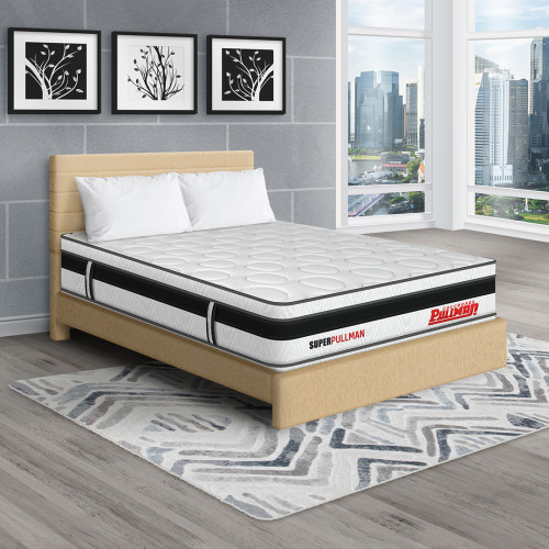 Colchón Superpullman Euro Clásico + Cama Leo + Almohada