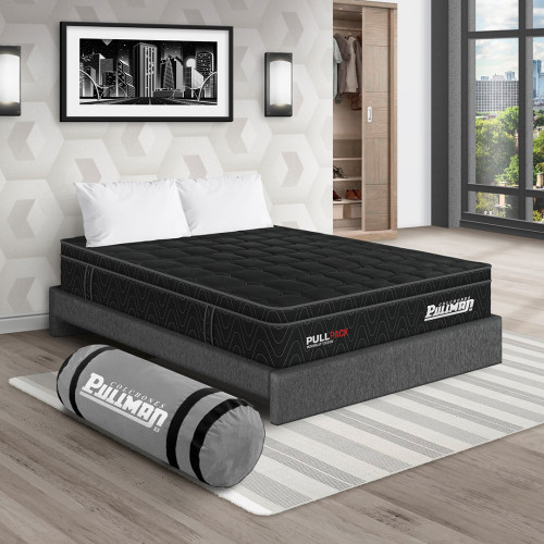 Colchón Pullpack Euro U + Base Cama + Almohada