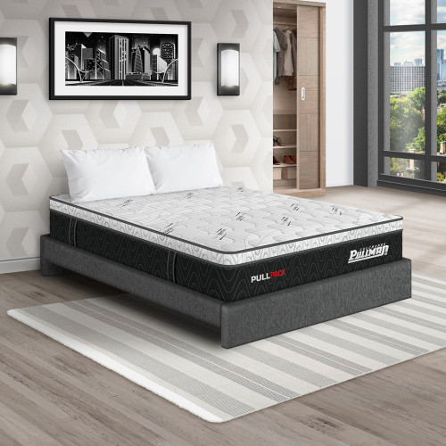 Colchón Pullpack Euro U + Base Cama + Almohada