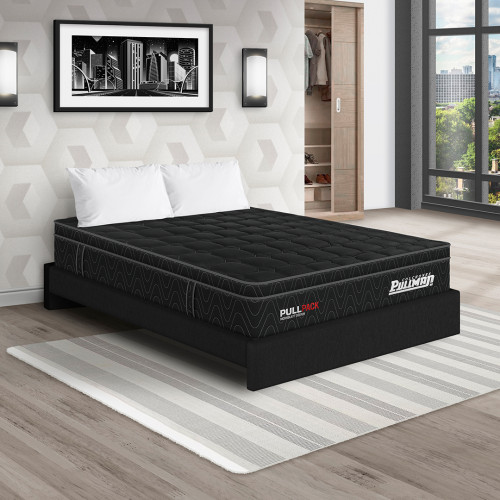 Colchón Pullpack Euro U + Base Cama + Almohada