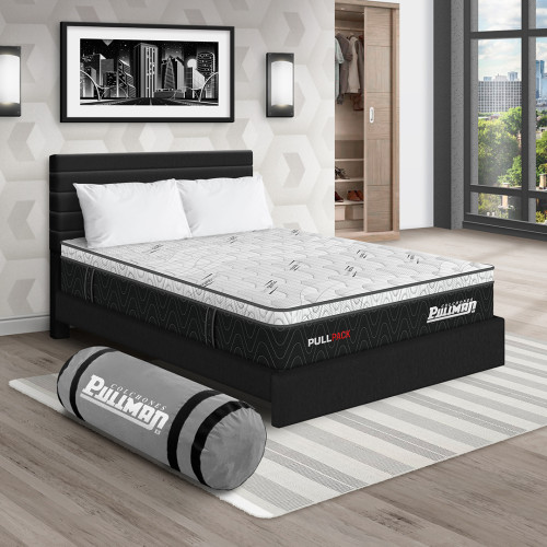 Colchón Pullpack Euro U + Cama Leo + Almohada