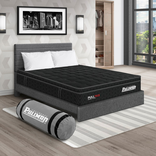 Colchón Pullpack Euro U + Cama Leo + Almohada